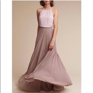Jenny Yoo Collection Hampton Long A-Line Skirt